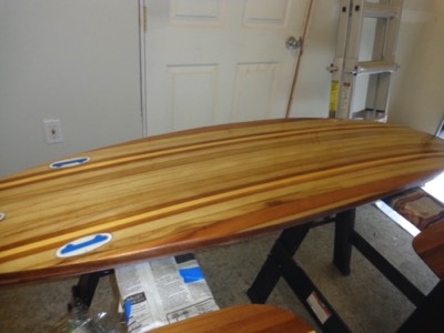  4/21/16 - First coat of varnish. 