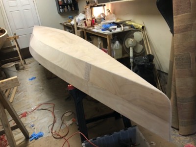  2/20/18 - The hull is sanded smooth. 