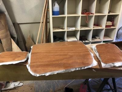  5/17/18 - The tops of the hatch covers are fiberglassed. 