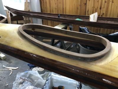  2/13/19 - The cockpit coaming is sanded smooth. 