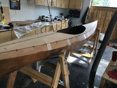  2/7/19 - The deck is epoxied to the hull. 