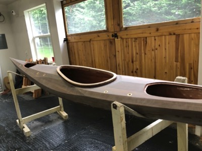  9/22/19 - The boat is washed and ready for varnish. 