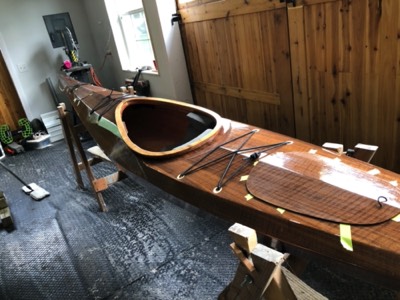  10/23/19 - The hatch gaskets are glued in place and the deck rigging is installed. 