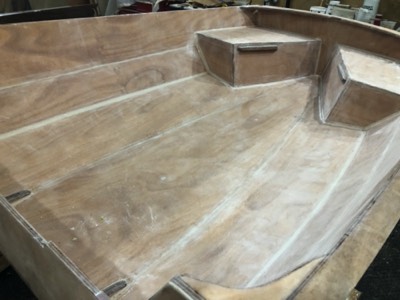  11/5/19 - The aft interior is sanded. 