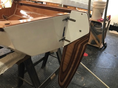  11/24/19 - The rudder is test fit. 