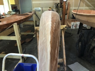  4/29/20 - The boat partially sanded. 