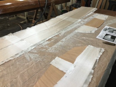  4/20/20 - The last two hull panels and two bulkheads are ready for fiberglass.  