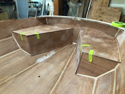  5/28/20 - The aft seat tops are epoxied in place. 