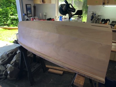  Forward section is sanded. 
