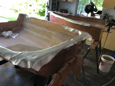  6/28/20 - The top edges of the rails are ready for fiberglass. 