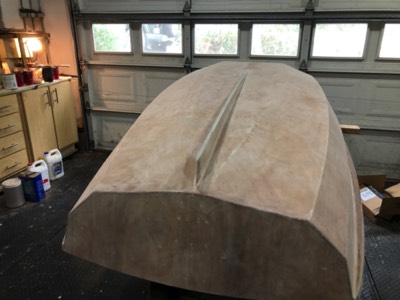  7/7/20 - The aft section is sanded. 