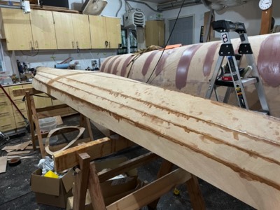  12/3/20 - The boat is in the workshop. 