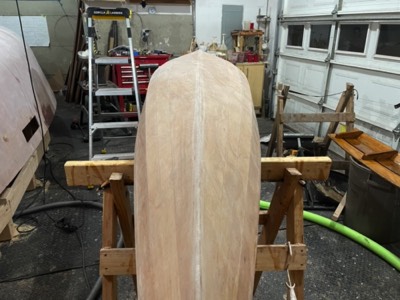  The entire hull has been sanded. 