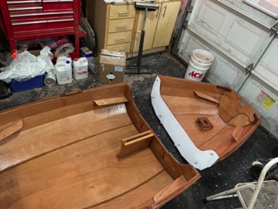  11/2/21 - The entire interior is given a seal coat of epoxy. 