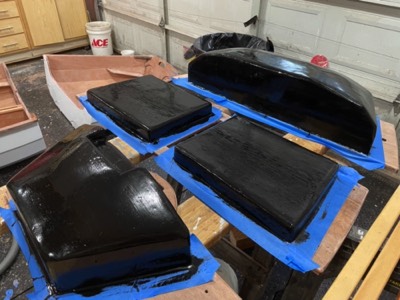  11/12/21 - The foam blocks are sanded and painted. 