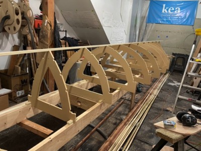  Keelson support stringer is in place. 