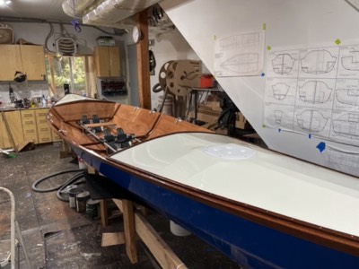  3/6/22 - The forward hatch is installed and the boat is complete! 