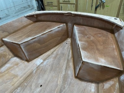  11/7/22 - The aft seat is sanded. 