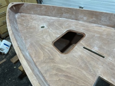  1/17/23 - The interior is sanded and ready for varnish. 