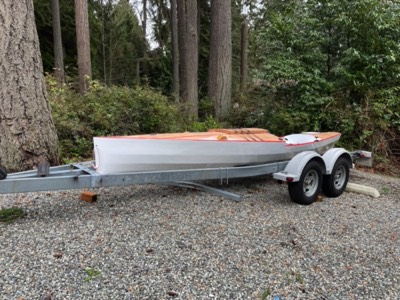  Angus Sailing Rowcruiser - On the trailer for delivery. 