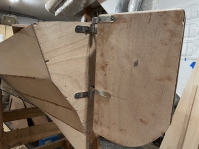  11/29/22 - The rudder trunk is test fit. 