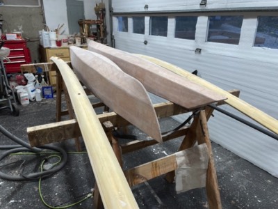  Amas and akas are sanded in preparation for paint.  
