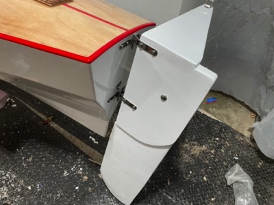  Rudder is mounted. 