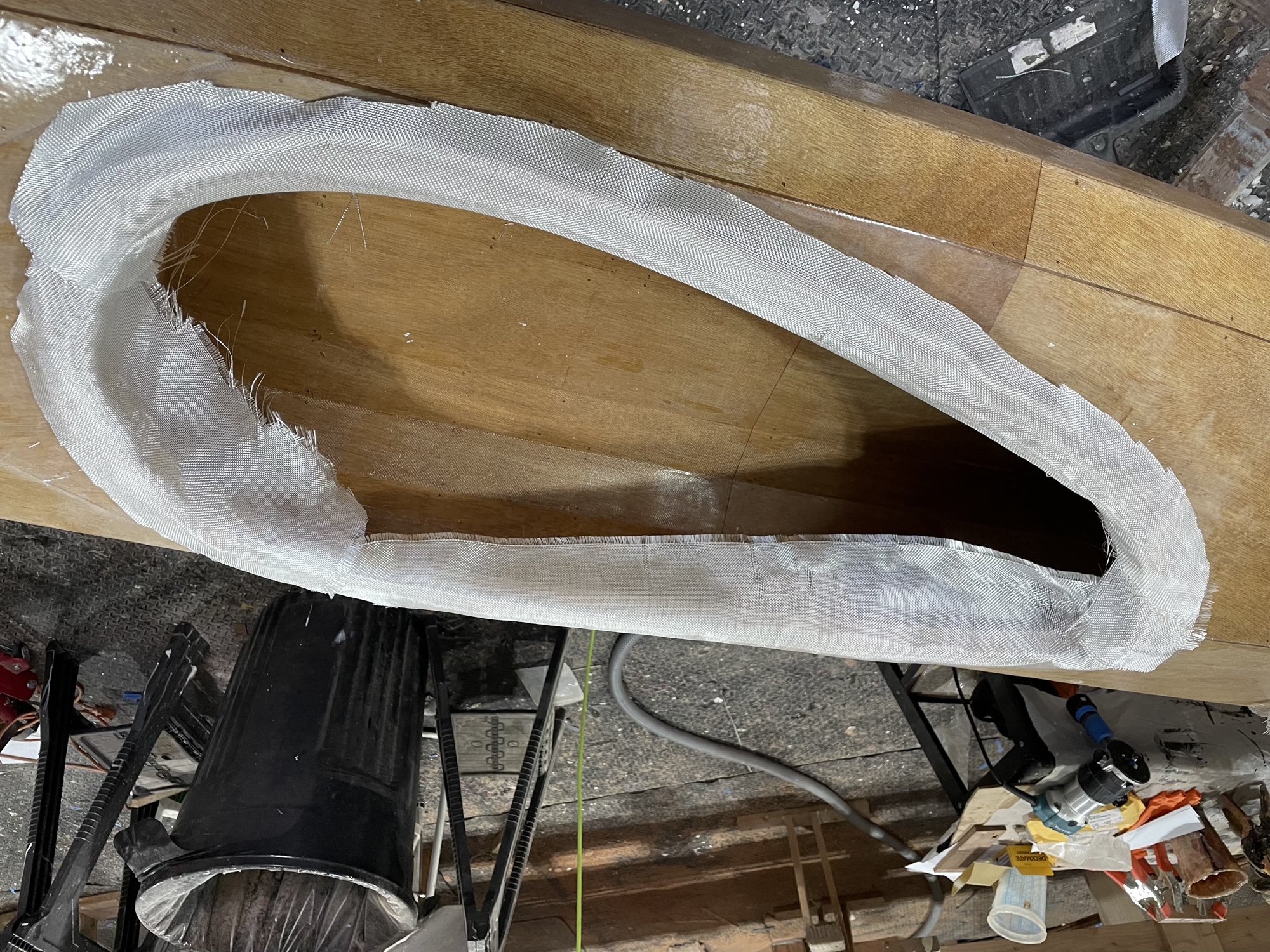  10/11/23 - The coaming is ready for fiberglass. 
