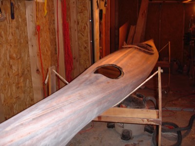  The entire hull is sanded. 