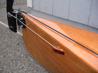  Custom rudder cable guides. 