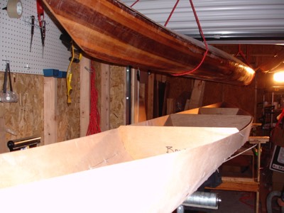 Wiring of the hull is complete.  You can see Hull #4 hanging above.  That project was put on hold while I built this boat. 
