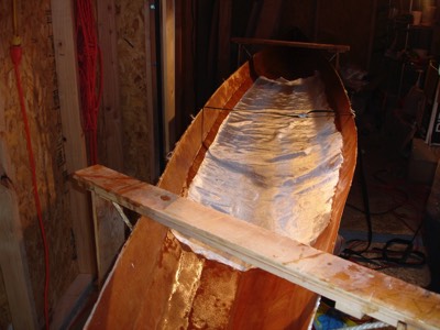  The interior of the hull has an extra layer of fiberglass installed for abrasion protection. 