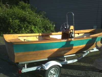  7/15/11 - The boat is finally complete!  The owner will fit it out with a 25 hp engine. 
