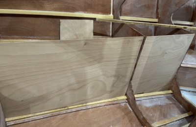  3/19/21 - The cabinet fronts for the galley are cut and fit.  