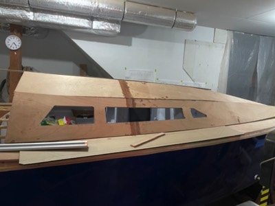  Starboard cabin panels #1 and #2 are test fit. 