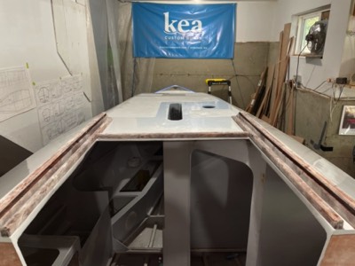  9/3/21 - The companionway hatch sliders are sanded and ready for epoxy. 