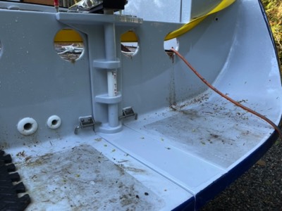  5/12/22 - Tilting rudder mount is installed. 