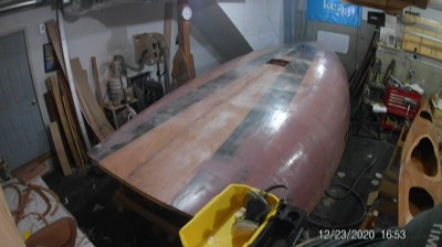  12/23/20 - Hull construction is complete! Sanding and paint is next.  