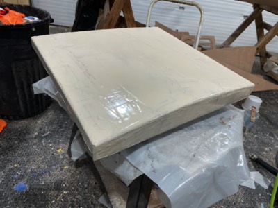  2/28/24 - The top of the new hatch is epoxy filled. 