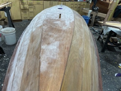  12/12/23 - The hull is sanded. 