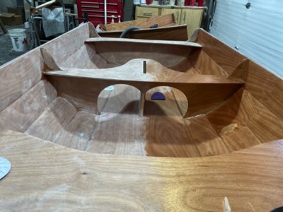  4/11/23 - The interior is partially sanded. 
