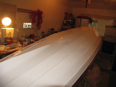  New bottom paint on the hull.  