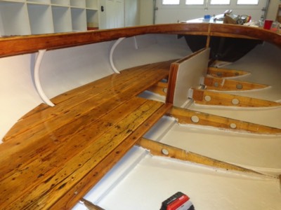  5/31/17 - The port side floorboards are placed in the boat. 