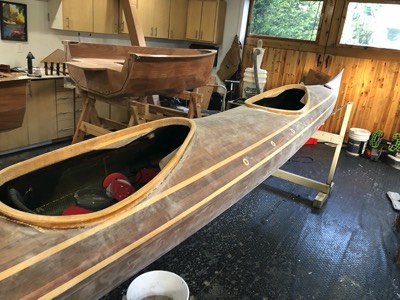  10/26/19 - The deck is sanded and ready for varnish. 