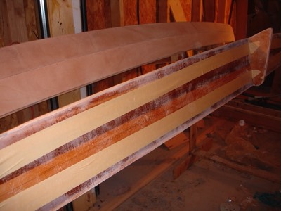  8/15/08 - The amas are sanded and ready for fiberglass. 