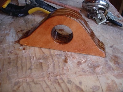  The hole is cut for the mast in the mast partner.  It is also sealed with epoxy. 