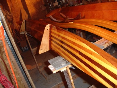  8/27/08 - The decks of the amas and the lower side of the akas are varnished. 