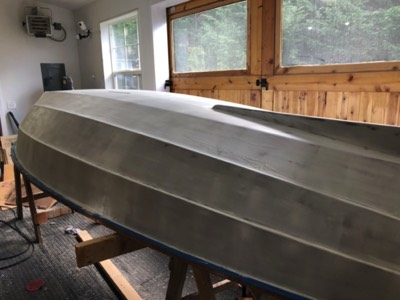  11/25/19 - The first coat of primer is sanded. 