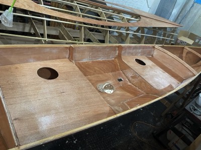  12/4/21 - The cockpit decks are test fit. 