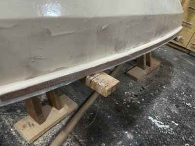  The rail is fiberglassed. 